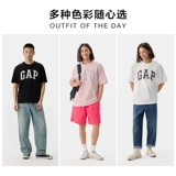 Gap Летняя хлопковая многоцветная футболка с коротким рукавом подходит для мужчин и женщин, с печатью вашего логотипа