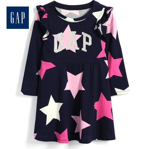 Gap Лонгслив, нарукавники, платье, милая детская юбка, круглый воротник