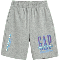 (Same style for both big and small children) Gap Boys 2024 Summer New LOGO Pure Cotton Shorts Sweatpants A00773