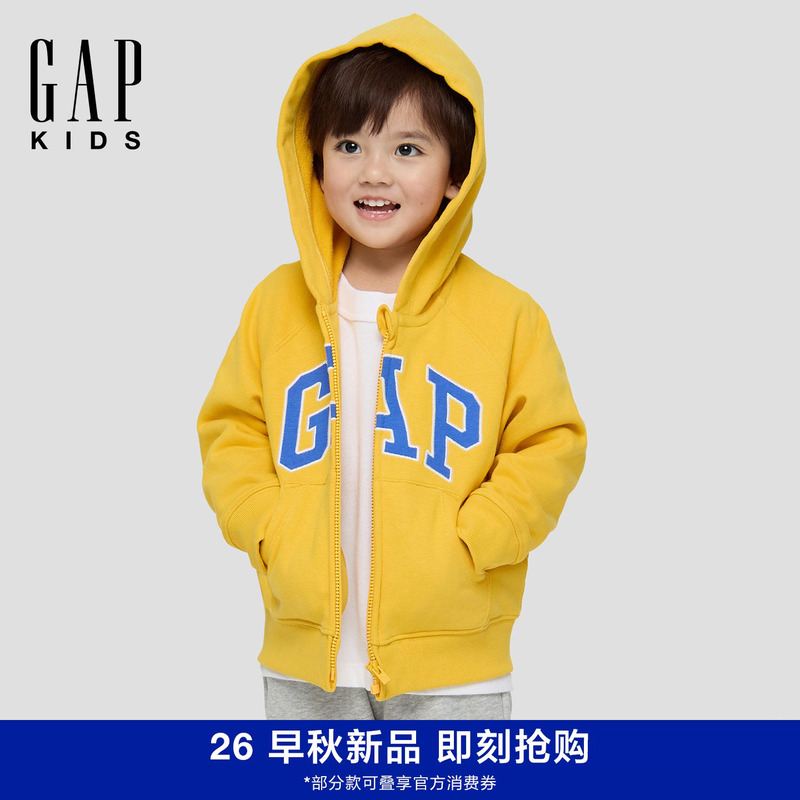 Gap Boys and Girls Toddler 2026 Fall Collection Logo Fleece Loose Hoodie Children's Sweatshirt Gap Boys and Girls Toddler 2026 Fall Collection Logo Fleece Loose Hoodie Children's Sweatshirt