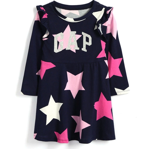 Gap Лонгслив, нарукавники, платье, милая детская юбка, круглый воротник