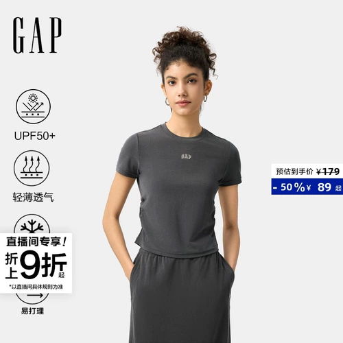 【Серия EasyChill】 Gap Женский летний солнцезащитный крем, прохладный, дышащий и легкий в футболке 540508