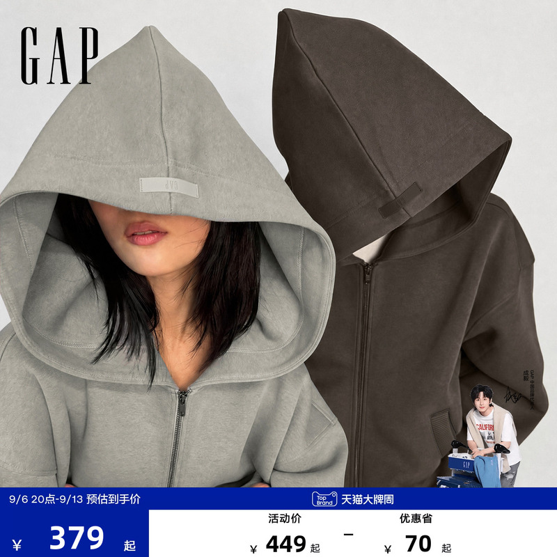 【Cheng Yi Endorsement】Gap Unisex 2026 Autumn New American Style Large Hat Hoodie 1Ss623906