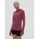 Áo len thể thao nữ GapFit 111650 màu rắn mềm mại nữ có mũ trùm đầu mỏng - Thể thao lông cừu / jumper