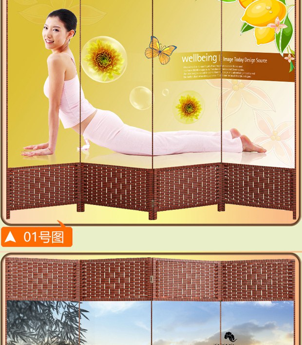 Sức khỏe thẩm mỹ viện thẩm mỹ có thể gập màn hình phân vùng vải di chuyển màn hình gấp hội trường trượt trang trí hiên có thể thu vào hiên - Màn hình / Cửa sổ khung bảo vệ cửa sổ đẹp