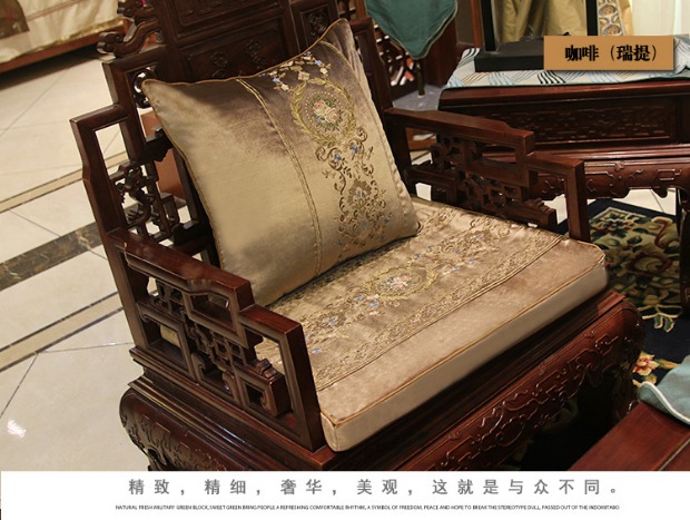 [Nhập khẩu nhung] Trung Quốc gỗ gụ rắn ghế gỗ đệm sofa đệm tựa lưng La Hán giường dày bọt biển đệm mẫu đệm ghế