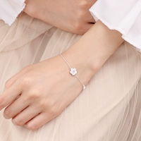 [South Lane] Vòng tay hoa anh đào màu hồng 925 sterling bạc Sen nhỏ vòng tay tươi Nhật Bản và Hàn Quốc đơn giản món quà sáng tạo nữ vòng dâu