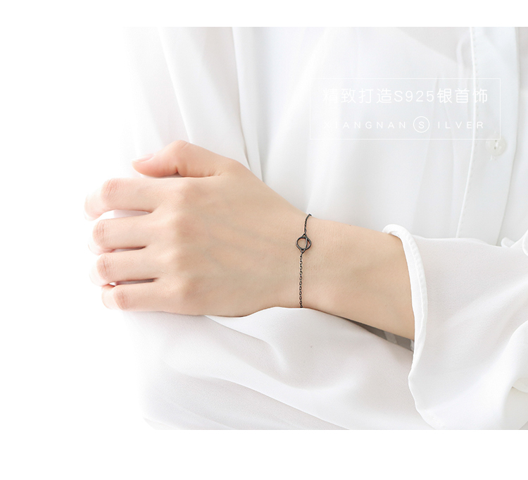 [South Lane] 925 sterling silver đen tối hành tinh bracelet ngọt ngào vệ tinh bracelet trang sức bạn gái trang sức quà tặng nữ