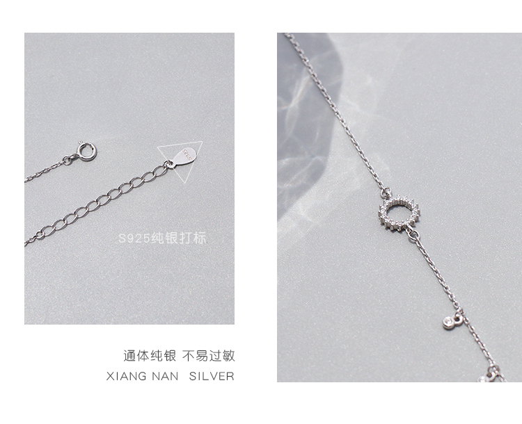 [South Lane] Nhẫn bằng bạc hình học 925 sterling vòng chân khoan đơn giản và tinh tế ngọt ngào khoan chân nhẫn nhẫn nữ trang sức Nhật Bản và Hàn Quốc vòng chân
