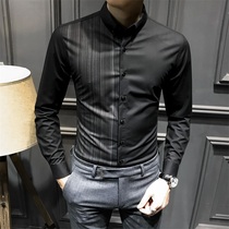 Korean version 2020 new mens casual shirt trend mens fashion top spring handsome long-sleeved shirt men