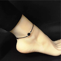 Агатовый черный браслет на ногу, 8mm