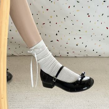 French style, light mouth, mary jane women's shoes, low heels, single shoes