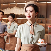 Catering waiter overalls 2021 summer short sleeve men and women Western restaurant cake dessert coffee milk tea shop clothing