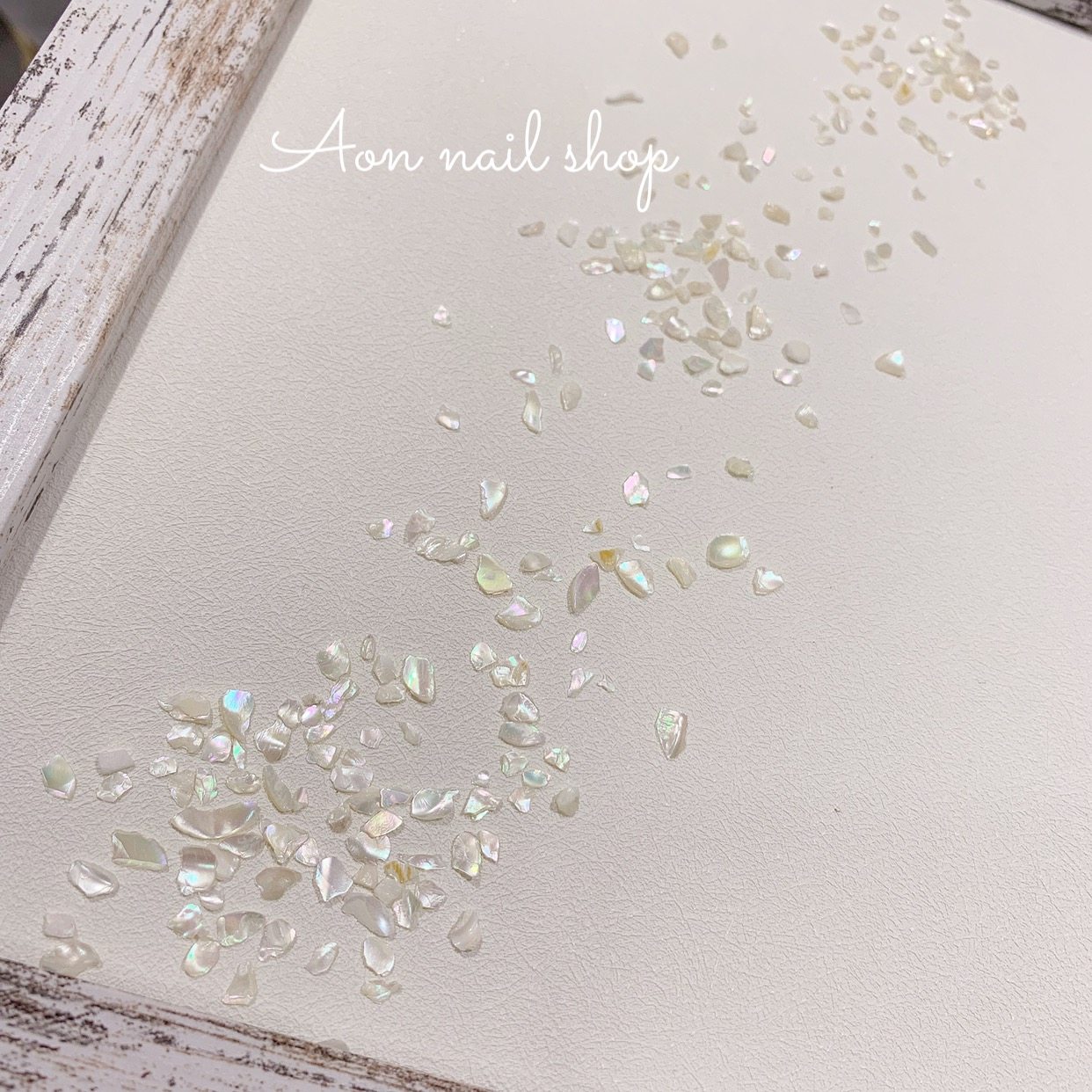 QJforu Day Style Beauty Nail Thick Shell Stone Mesh Red Shell Sheet Nail Ornament Medecor Pink Natural Abalone Debris-Taobao