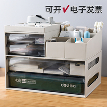 Desk Face Storage Deviner Day Style Document Stationery Containing Box Dust-Proof Drawer Student Desk Finishing Deity
