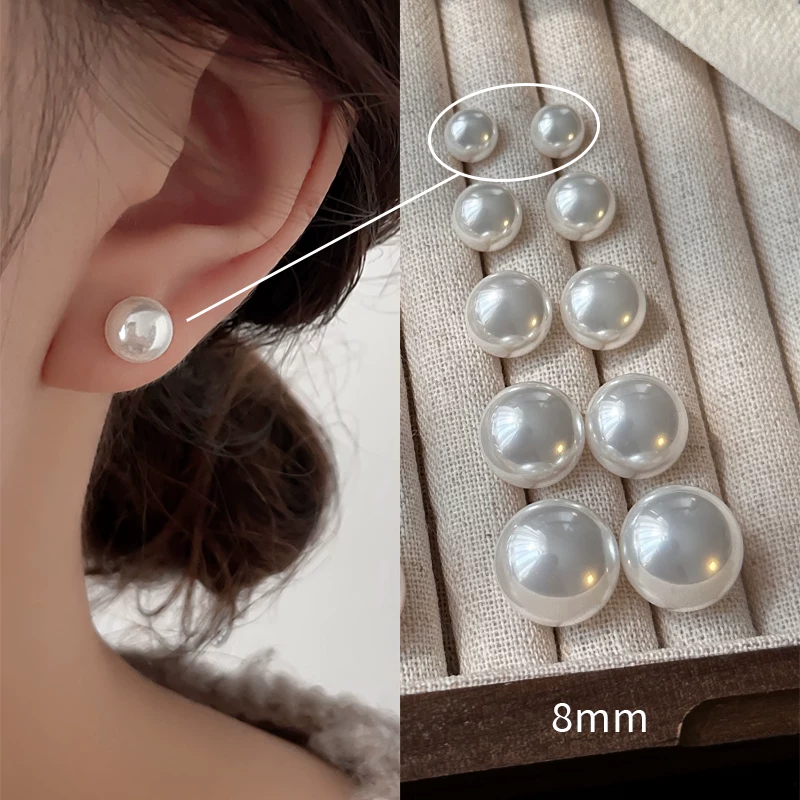 Earrings from pearl, ear clips, high-quality style, light luxury style