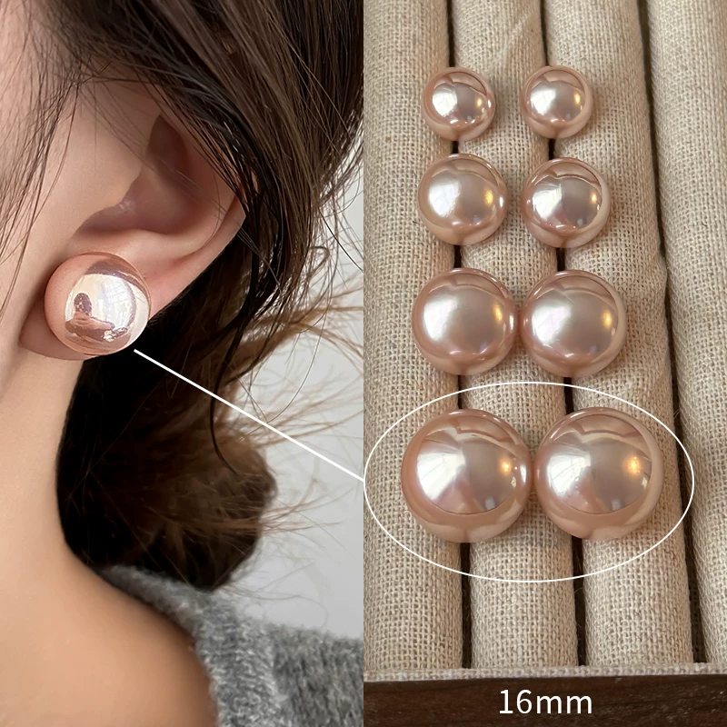 Earrings from pearl, ear clips, high-quality style, light luxury style