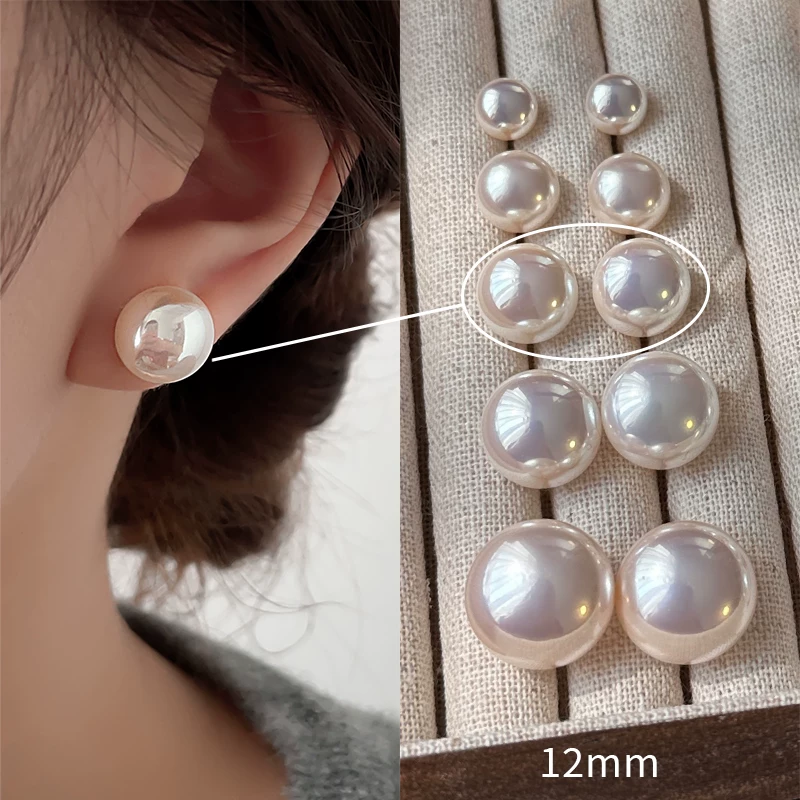 Earrings from pearl, ear clips, high-quality style, light luxury style