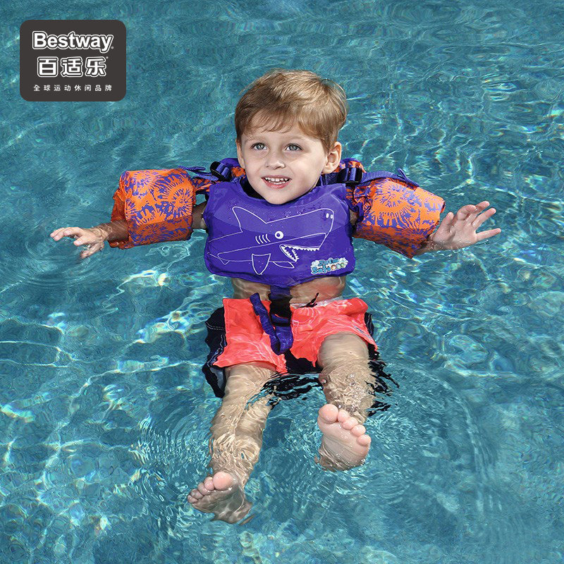 Bestway swimsuit kids baby life jacket baby swim equipment buoyancy vest lightweight and ultra-thin