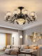 Light Luxury Crystal Living Room Chandelier, Luxurious and Grand Main Light, American Modern Minimalist Ceiling Lighting Combination, Whole House Package