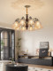 American-Style Vintage Living Room Chandelier, High-End Villa Lobby Main Light, Zinc Alloy Solid Wood, Elegant French Retro Dining Room Light