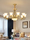 American-Style Retro All-Copper Living Room Chandelier, Country Pastoral 2026 New Model, High-End and Grand Villa Lobby Dining Room Copper Lamp