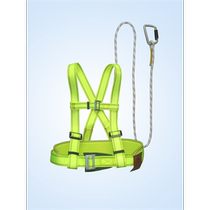 Shanghai double-back waist-protecting half-body safety belt 61303-H includes 1 8m single small hook limit rope without buffer bag