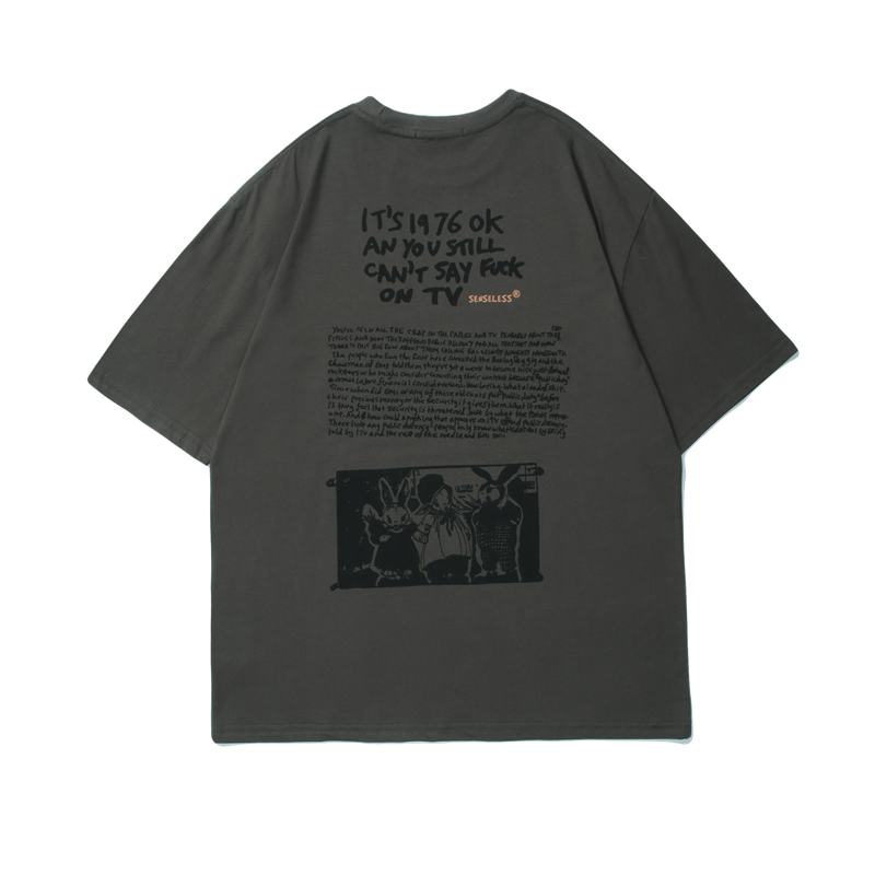 INPRO designer brand alphabet printing tide couples loose men and women fashion and niche American style