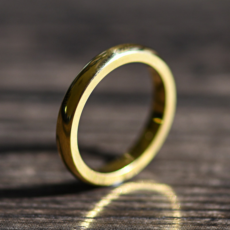 Jane Love plain ring 18k gold ring au750 color gold ring Rose gold plain ring men and women white gold wedding ring