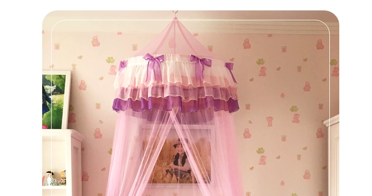 Một trăm triệu Chile trẻ em gái công chúa Mosquito Net 1,5 1,8 đoạn đơn hoặc kép mái vòm treo lưới baby công chúa gió - Lưới chống muỗi