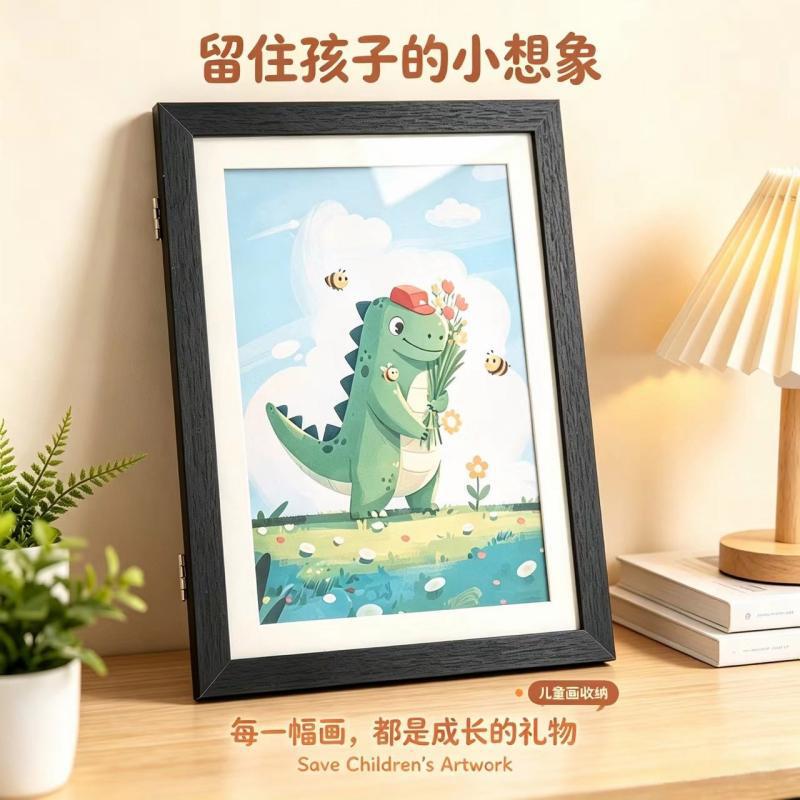 Flip-Top Photo Frame Amazon A3.A4. 8.6inch Children's Painting Display Frame Storage Kidsart Magnetic Painting