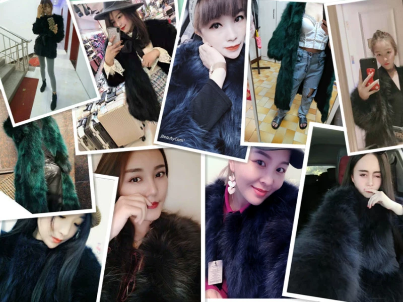 2019 mới mùa đông lông áo vest nữ cáo lông mùa đông trẻ trung lông gấu trúc dài lông - Faux Fur