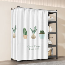 Customized shelf shelves shelves iron shelf dust curtain locker receives shelf ash curtain track can be moved