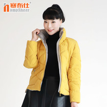 Womens short down jacket loose thick Korean version of white duck down winter warm coat winter winter winter jacket Shimbun new 20812