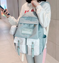 Junior high school students schoolbag female 2021 new popular middle school students Korean version of junior high school students large capacity high value ins