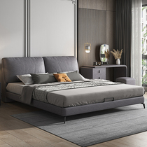 Nordic light luxury cloth art bed modern simple technology cloth bed Master Bedroom 1 8 m double bed removable storage wedding bed