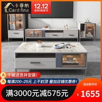 Rock board coffee table living room small household simple modern Nordic living room Net red light luxury marble coffee table table table