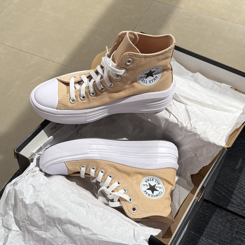 Authentic Converse Move Converse Milk Tea Color Cloud Platform Shoes Ultra-Light Canvas Shoes A14997C Authentic Converse Move Converse Milk Tea Color Cloud Platform Shoes Ultra-Light Canvas Shoes A14997C