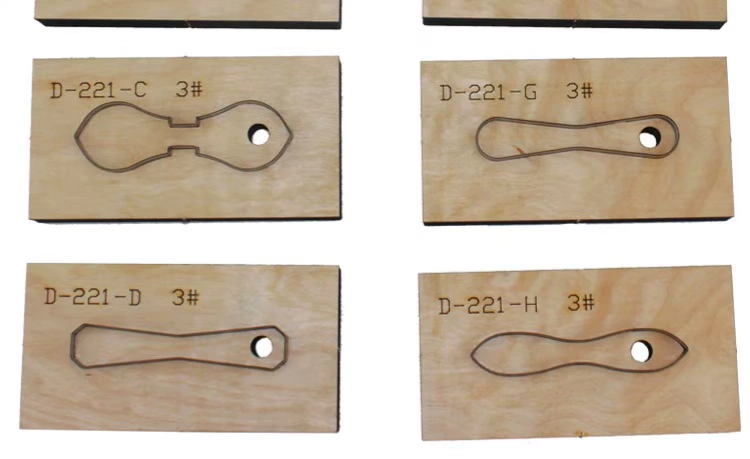 Dao vàng chết D-221 khóa kéo kéo tab cắt da bằng tay cắt laser công cụ mô hình - Công cụ tạo mô hình / vật tư tiêu hao