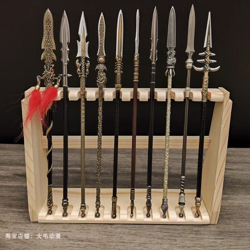 古代长枪兵器模型霸王枪梅花枪百鸟朝凤枪亮银枪虎头枪十件套装!历史感拉满的神器来了_游戏_淘宝游戏网