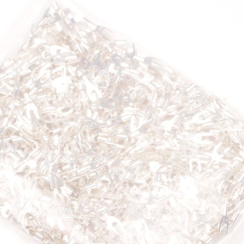 Gold red UT1-4 cold-pressed terminal U-shaped Y-shaped fork bare end copper terminal copper wire ear brass