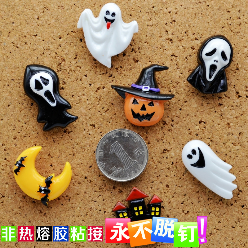 7 colors 7 grain resin Halloween Pumpkin by nail workword Color Nail Creative Cork Big Head Figuratively Nail Wall Nail