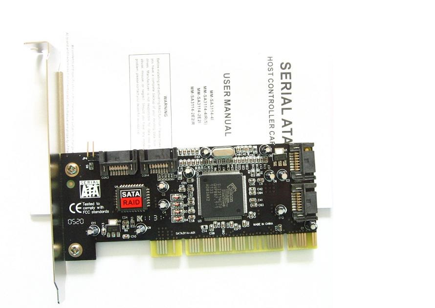Pci to sata pci to 4 sata sata array card expansion card supports 3TB hard disk SIL3114