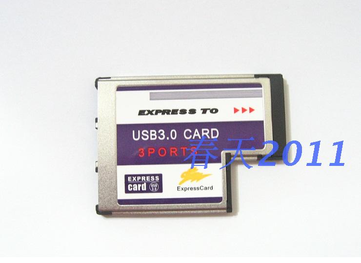 Notebook Express to USB3 0 expansion card ExpressCard 54 3 port FL1100 chip