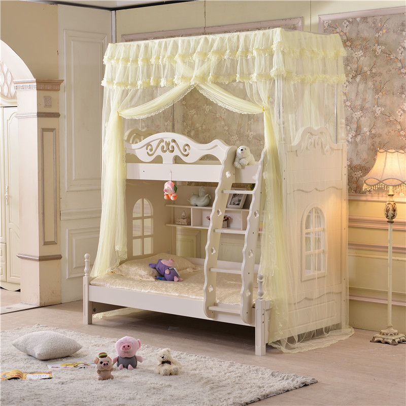 Book children's double bed bed mother bed net 1 2 m 1 5 upper and lower bed and integrated landing
