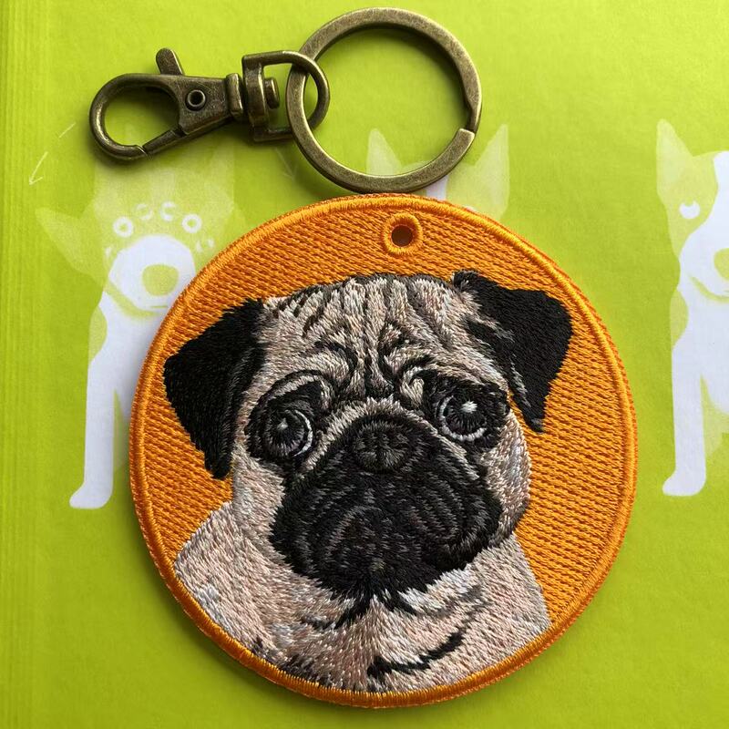 Pug Peripheral Keychain Pug Pug Cute Bag Pendant Key Hanging Car Key Ring Key Chain