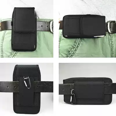 Mobile phone fanny pack men wear belt vertical 6 inch casual ultra-thin mobile phone bag wear-resistant Oxford men's mobile phone bag fanny pack