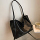 2021 Casual Retro Tote Bag Large Weave Large Capacity Simple Versatile Shoulder Bag Korean Shopping Bag Lazy Style