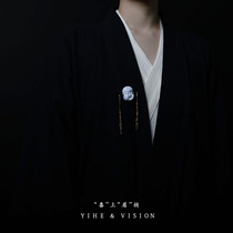 YIHE (喜上 眉梢)Can lettering Chinese and Japanese new features niche autumn and winter tassel ceramic coat brooch