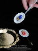 YIHE Original Design Devil's Dinner New Niche Personalized Heart Ceramic Brooch for Men and Women Couples